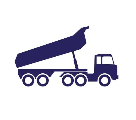 Trolley. A lorry at a construction site Stock Illustration