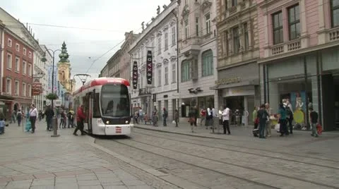 Trolley moves from the point of view Video stock 21728184