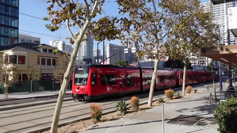 Trolley Passing By Stock Footage 146338001