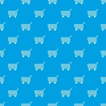 Trolley pattern seamless blue Illustrazione stock