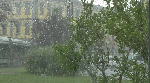 Trolley pulls away in pouring rain Naples, Italy - 4K UHD 0220 Stock Footage 50059920