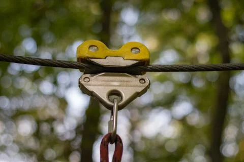 Trolley on a rope Stock Photos