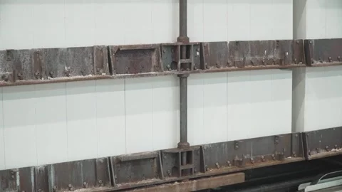 A trolley with a stack of dried aerated concrete blocks 動画素材 278093145