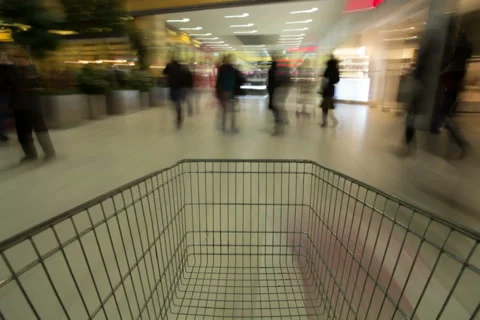The Trolley in the Store Stock Footage 44671183