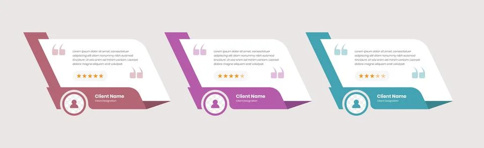 Trolley style abstractly designed web card for customer feedback or client .. Stock Illustration