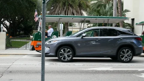 Trolley tour in St. Augustine, Florida, United States. Vidéo 115993198