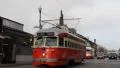 Trolley Tram Streetcar, San Francisco, Fishermans Wharf, Car Traffic, Commuters HD Footage