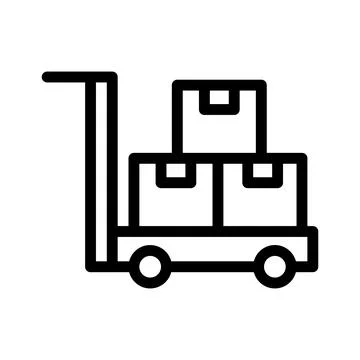Trolley Vector Icon Design Illustration Stock Illustration