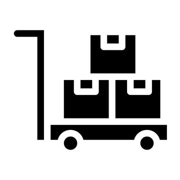 Trolley Vector Icon Design Illustration Stock Illustration