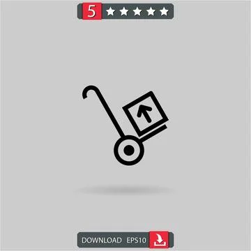 Trolley vector icon Stock Illustration