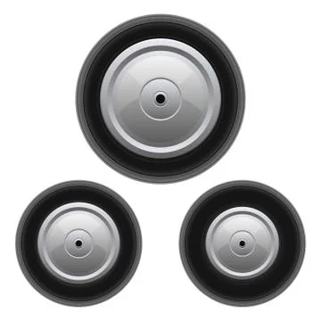 Trolley wheel set vector design illustration isolated on white background Stock Illustration