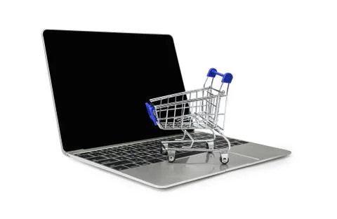 A trolley on white background with clipping path. Concep Stock Photos