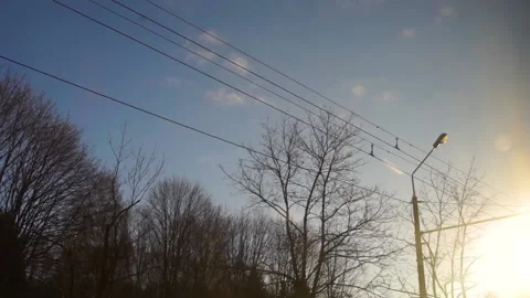 Trolleybus communication network Stock Footage 87352326