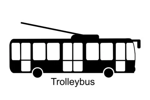 Trolleybus icon vector Stock Illustration