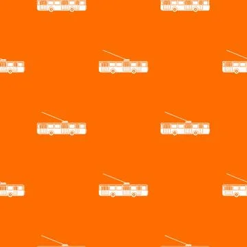 Trolleybus pattern seamless Stock Illustration