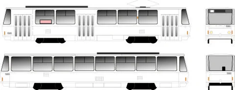 Trolleybus in vector Stock-Illustration
