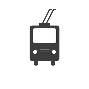 Trolleybus Vector isolated on white background. Stock Illustration