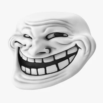 TrollFace mask with smile 3D model