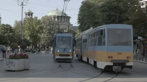 Trollies in Sofia, Bulgaria Stock Footage 234121347