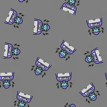 Trolling cyberbullying vector seamless pattern Stock Illustration