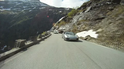 Troll's ladder onboard camera Stock Footage 8606574