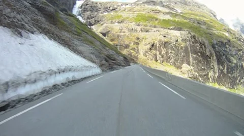 Troll's ladder onboard camera part 2 Stock Footage 8599403