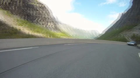 Troll's ladder onboard camera part 1 Stock Footage 8599404