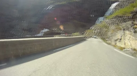 Troll's ladder onboard camera part 3 Stock Footage 8599407
