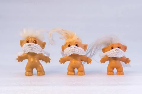 Trolls in masks Foto stock