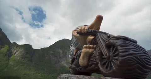Trollstigen motorcycle troll Stock Footage 177989228