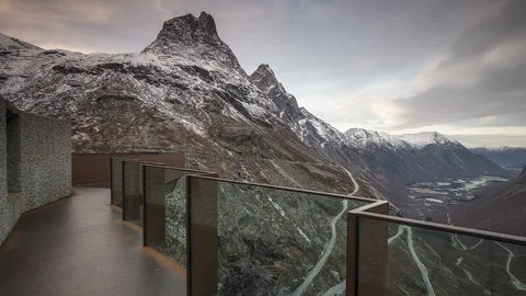 Trollstigen mountain road Stock Footage 87774487