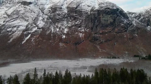 Trollstigen Mountain Road Winter Landscape Footage Stock Footage 315731041