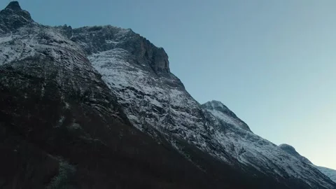 Trollstigen Mountain Road in Winter, Norway,  Aerial Footage Stock Footage 315738174