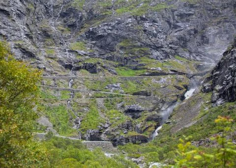 Trollstigen in Norway Stock Photos