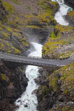 Trollstigen in Norway Stock Photos