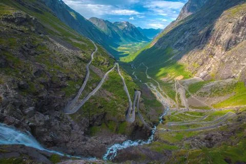 Trollstigen in Norway Stock Photos