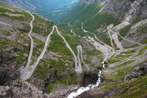 Trollstigen in Norway Stock Photos