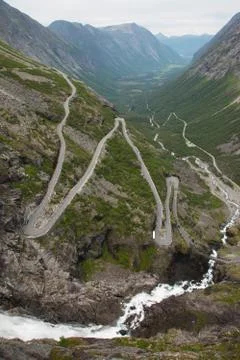 Trollstigen in Norway Stock Photos