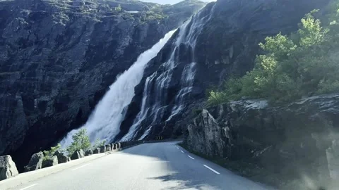 Trollstigen road in Norway Video stock 308162519