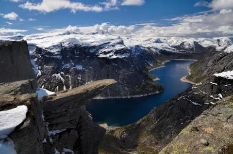 Trolltunga, norway Stock Photos