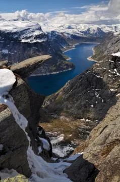 Trolltunga, norway Stock Photos
