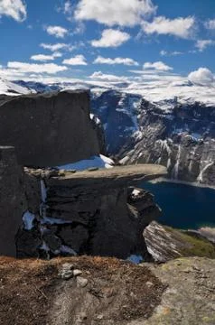 Trolltunga, norway Stock Photos