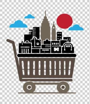 Trolly design vector style with a white background Stock Illustration