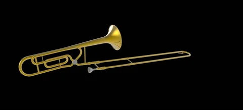 Trombone . 3D rotation 動画素材 122313064