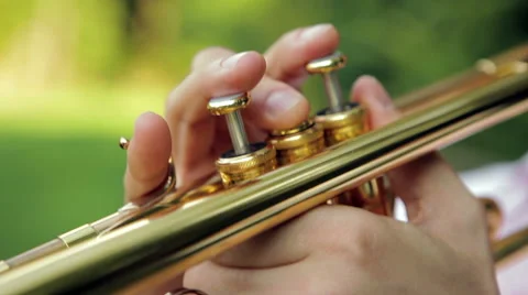 Trombone closeup Stock Footage 47563463