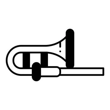Trombone Dualtone Icon 스톡 일러스트