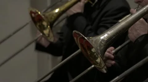 Trombone players Stock Footage 21938814