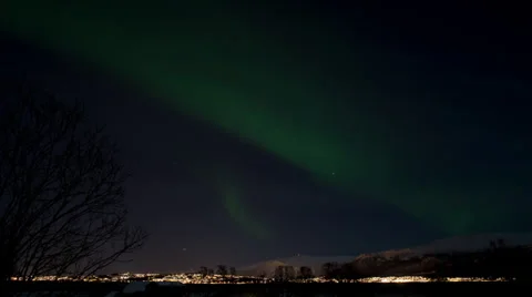 Tromsø Skyline Night Stock Footage 37257935