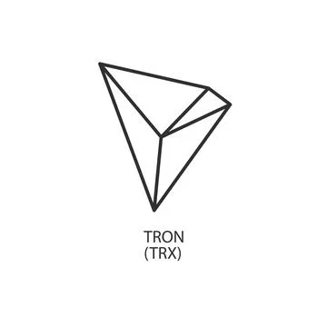 TRON decentralized cryptocurrency vector logo Stock Illustration
