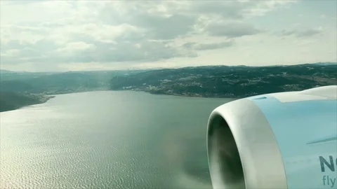 Trondheim Lake Fly Over Stock Footage 238762479